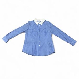 Van Heusen Blue and White Button Down Shirt